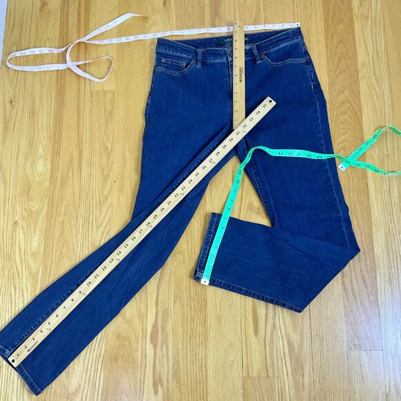 Lauren Ralph Lauren Jeans Straight Leg Modern Curvy Mid Rise Medium Wash (10) - Picture 6 of 7